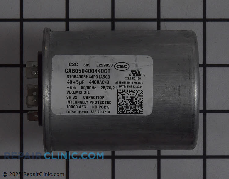 Air Conditioner Dual Run Capacitor CAP050400440RTP Part