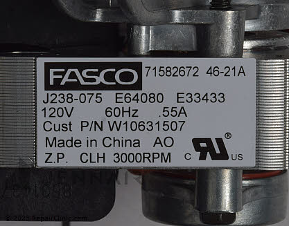 Convection Motor W10794022 Alternate Product View