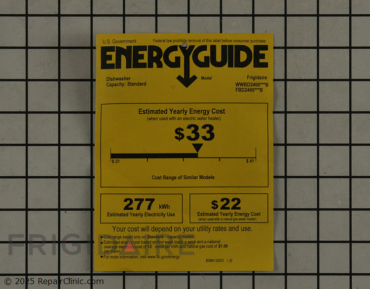 808612202 Dishwasher Tech Sheet