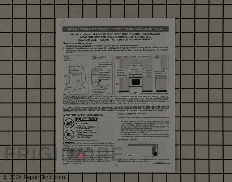 316454912 Installation Instructions