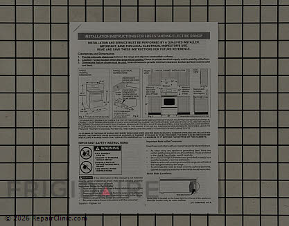 Installation Instructions 316454912 Alternate Product View