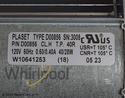 Vent Fan Motor WPW10641253 Alternate Product View