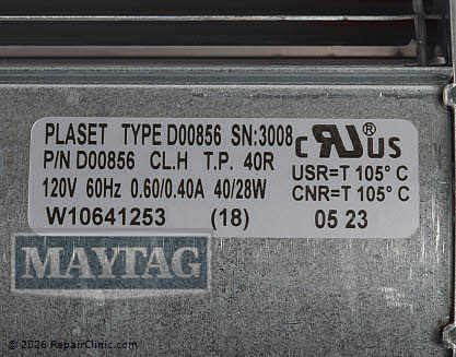 Vent Fan Motor WPW10641253 Alternate Product View